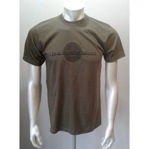 I love Canadian Beavers Men's Khaki Green Short Sleeve Crew Neck T Shirt Size S